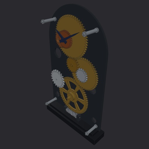 The 22-part Grand Clockwork assembly made in BasicCAD